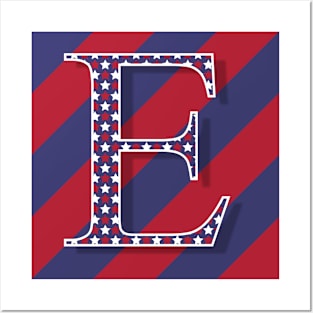 Old Glory Letter E Posters and Art